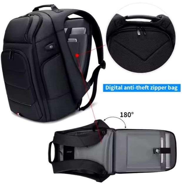 FENRUIEN Travel Antitheft Backpack Laptop Business 17.3 Inch Bag_2