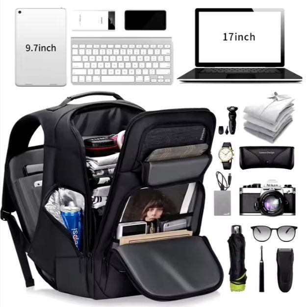 FENRUIEN Travel Antitheft Backpack Laptop Business 17.3 Inch Bag_3