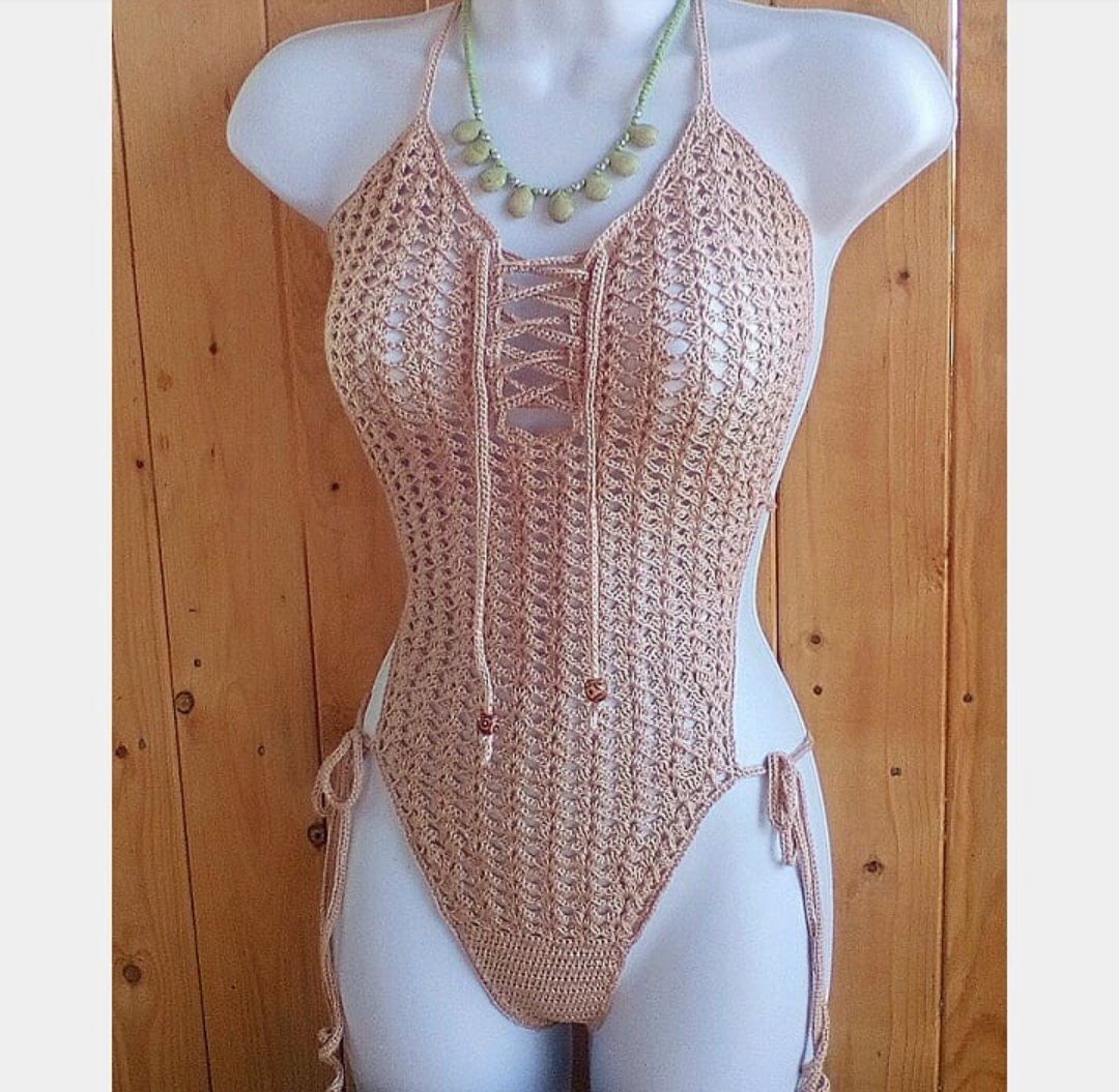 Doris Mesh Crochet Bodysuit beige_0