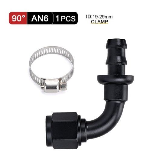 Universal AN6 Push-on 90Degree Reusable Hose End Fittings_0