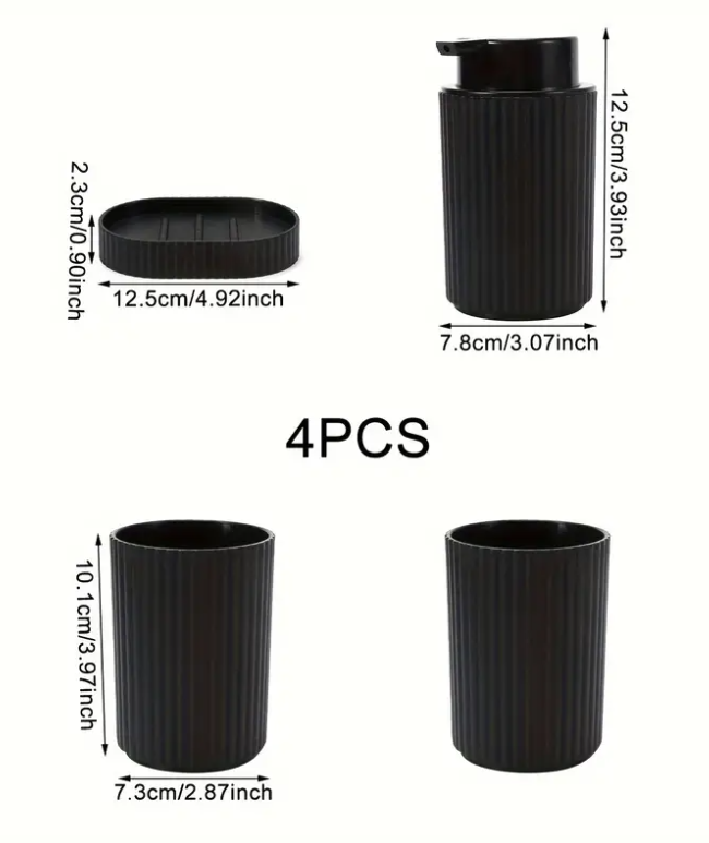 4pcs Black Bathroom Set_1