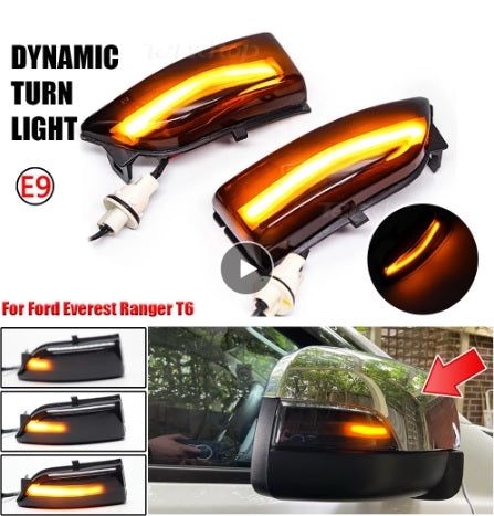 Dynamic LED Side Mirror Turn Signal Lamps for Ford Everest/Ranger 2012-2015_0