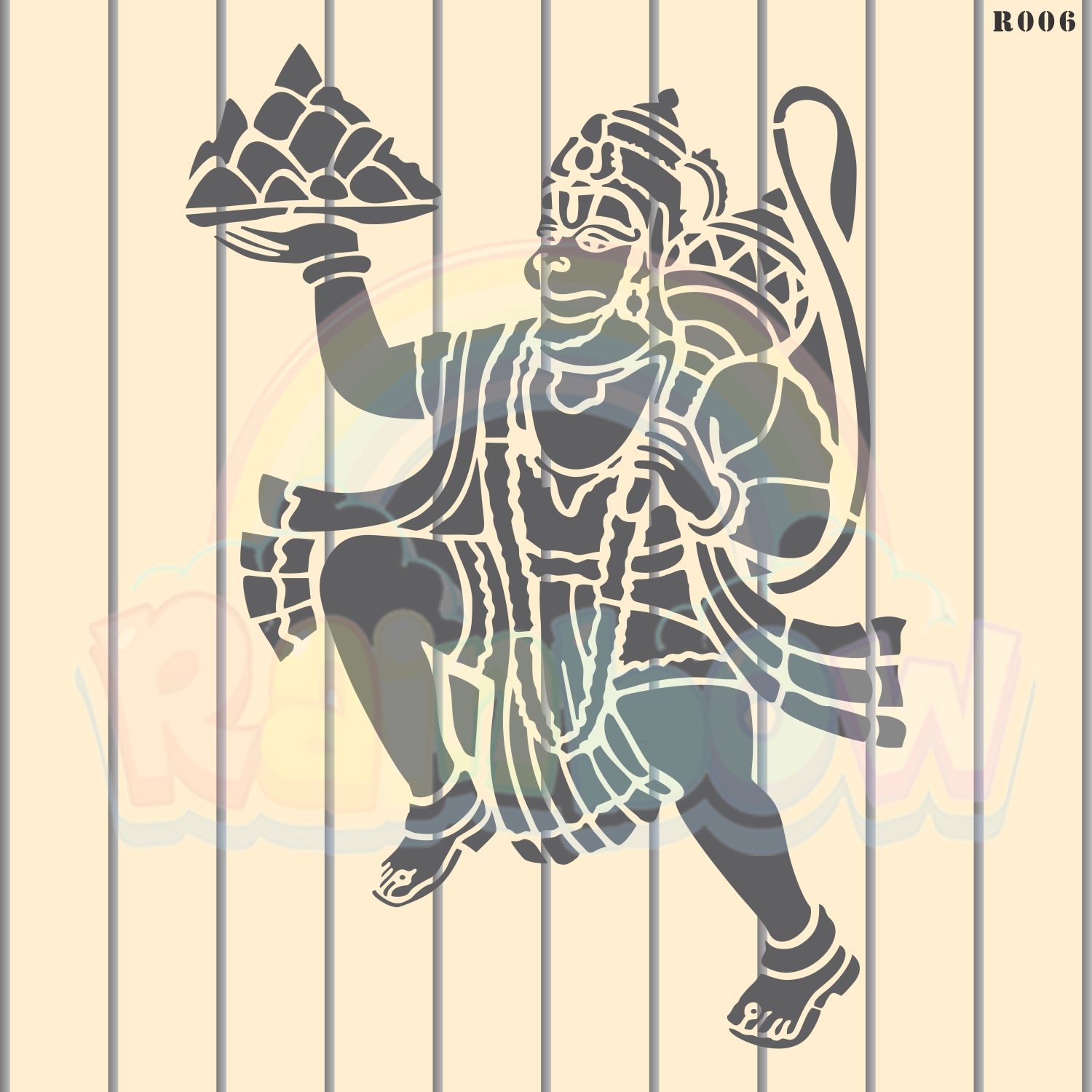 R006_Hanuman Wall Stencil_0