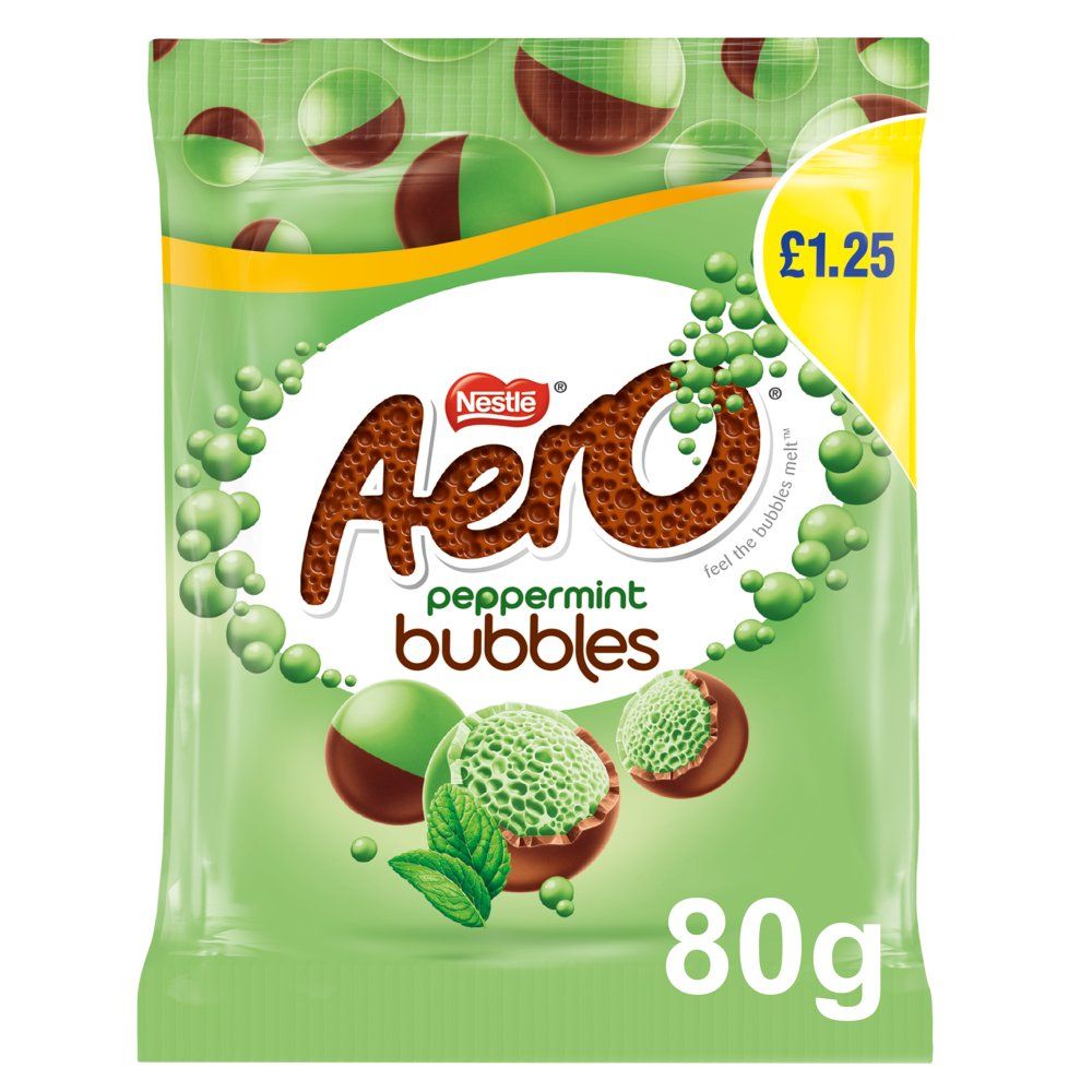 Aero Bubbles Peppermint Mint Chocolate Sharing Bag 80g _0