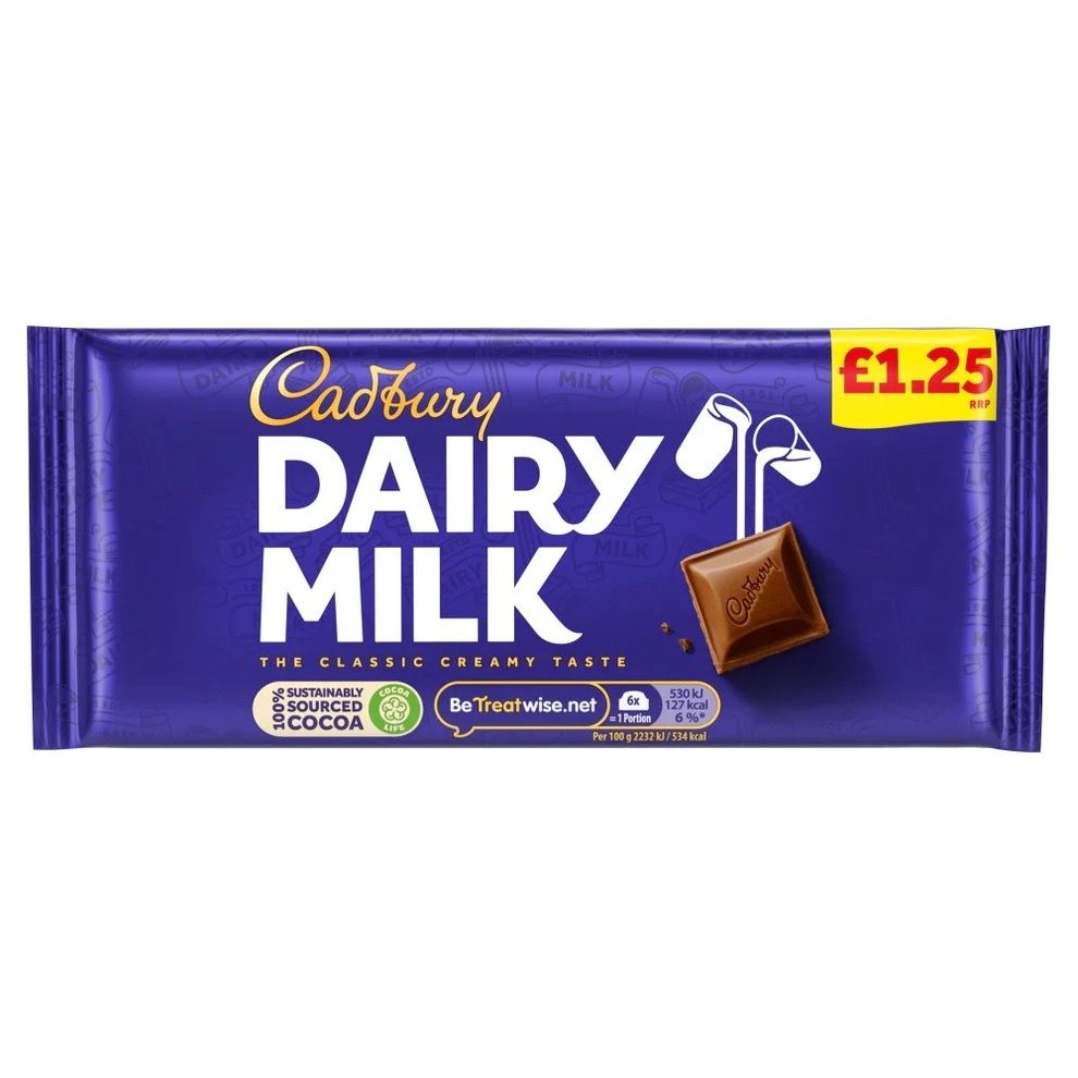 Cadbury Dairy Milk Chocolate Bar 95g_0