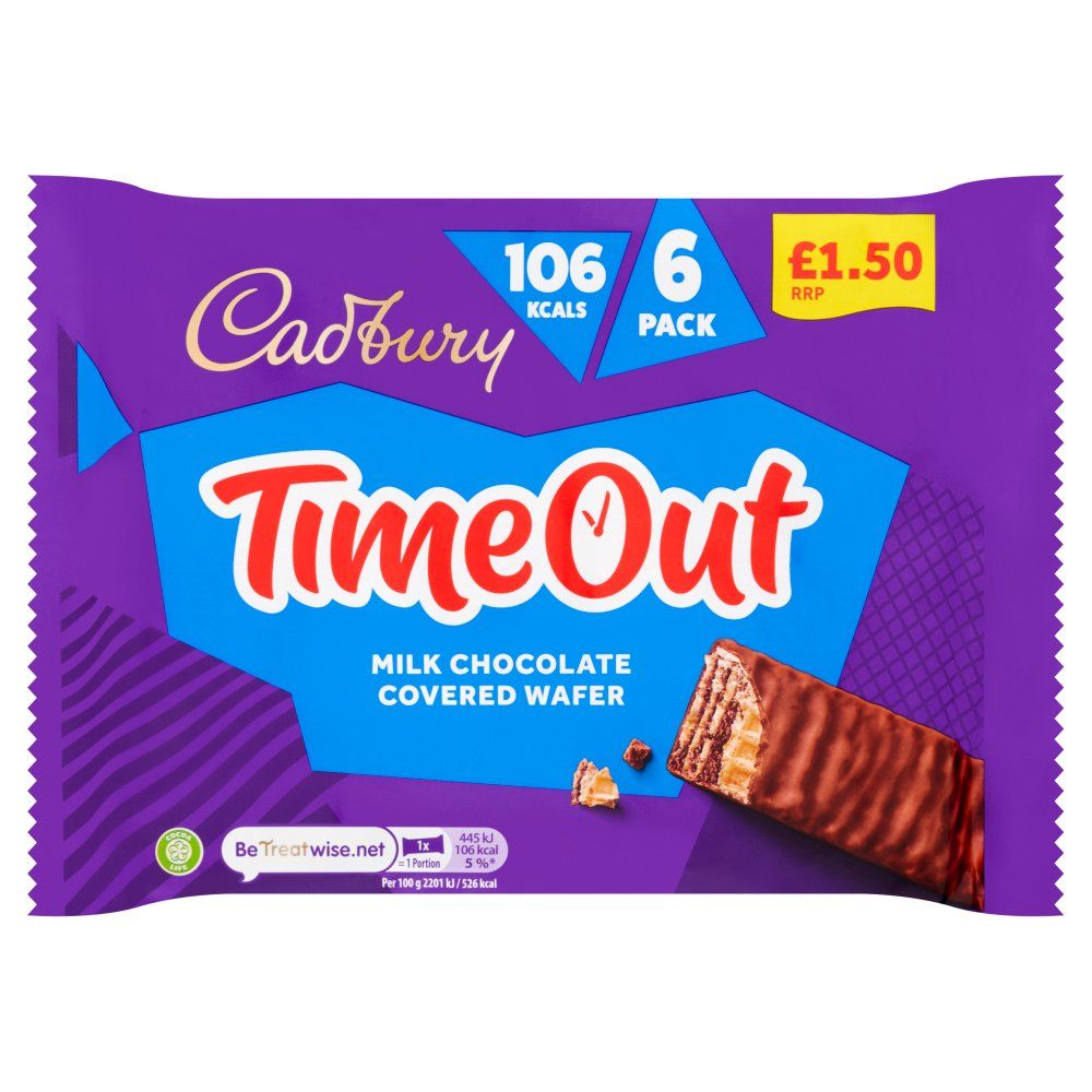 Cadbury Timeout Wafer Bar 6 pack 121.2g_0