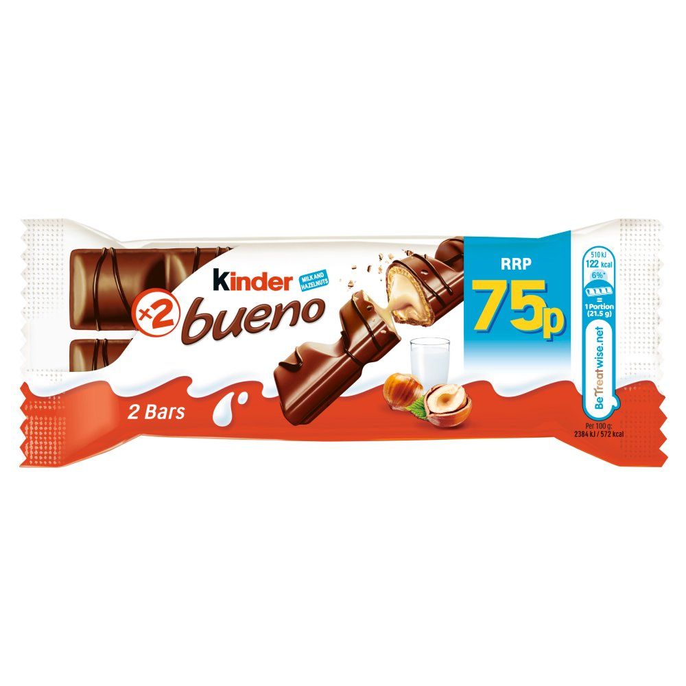 Kinder Bueno Chocolate Milk Chocolate & Hazelnuts 43g_0