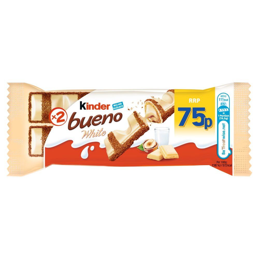 Kinder Bueno White Milk and Hazelnut Bar 39g_0