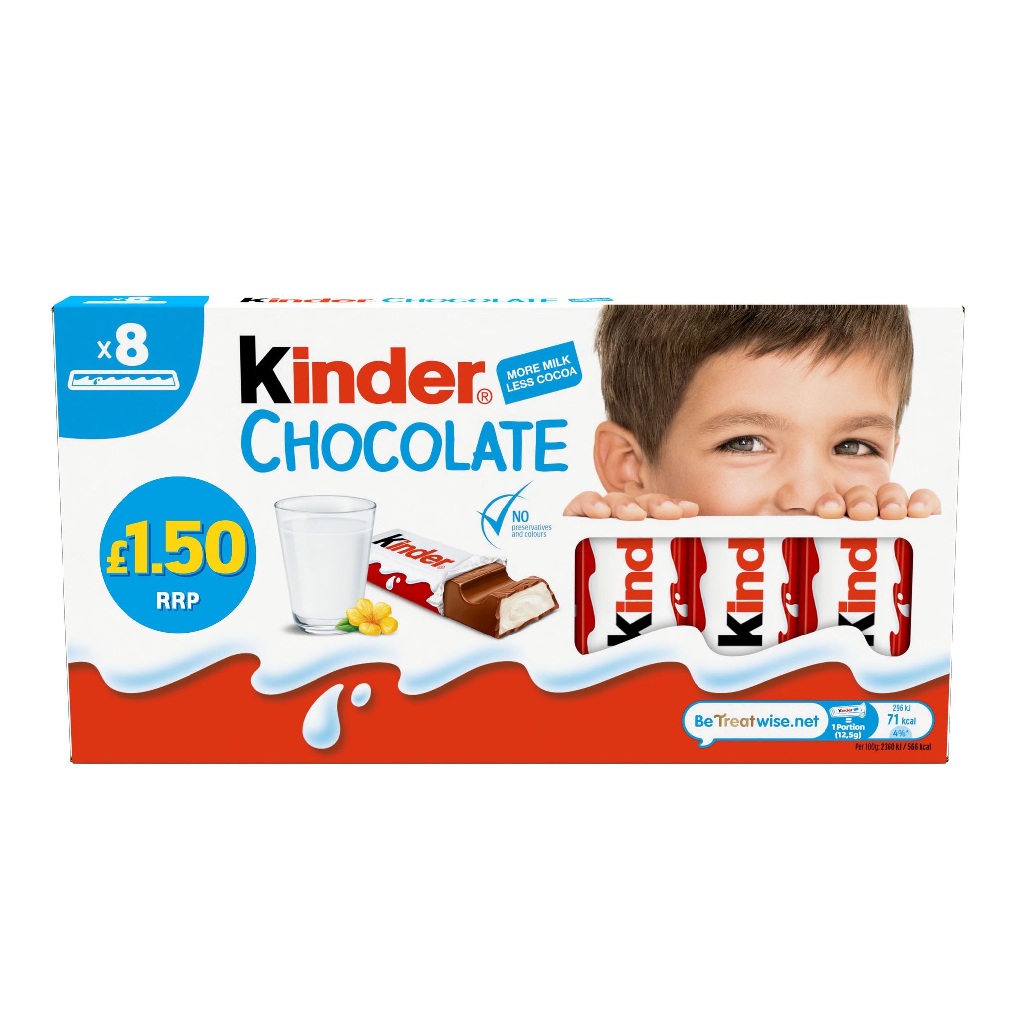 Kinder Chocolate Small Bars 8 Multipack 100g_0