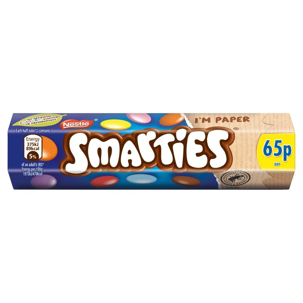 Smarties Milk Chocolate Tube 38g_0