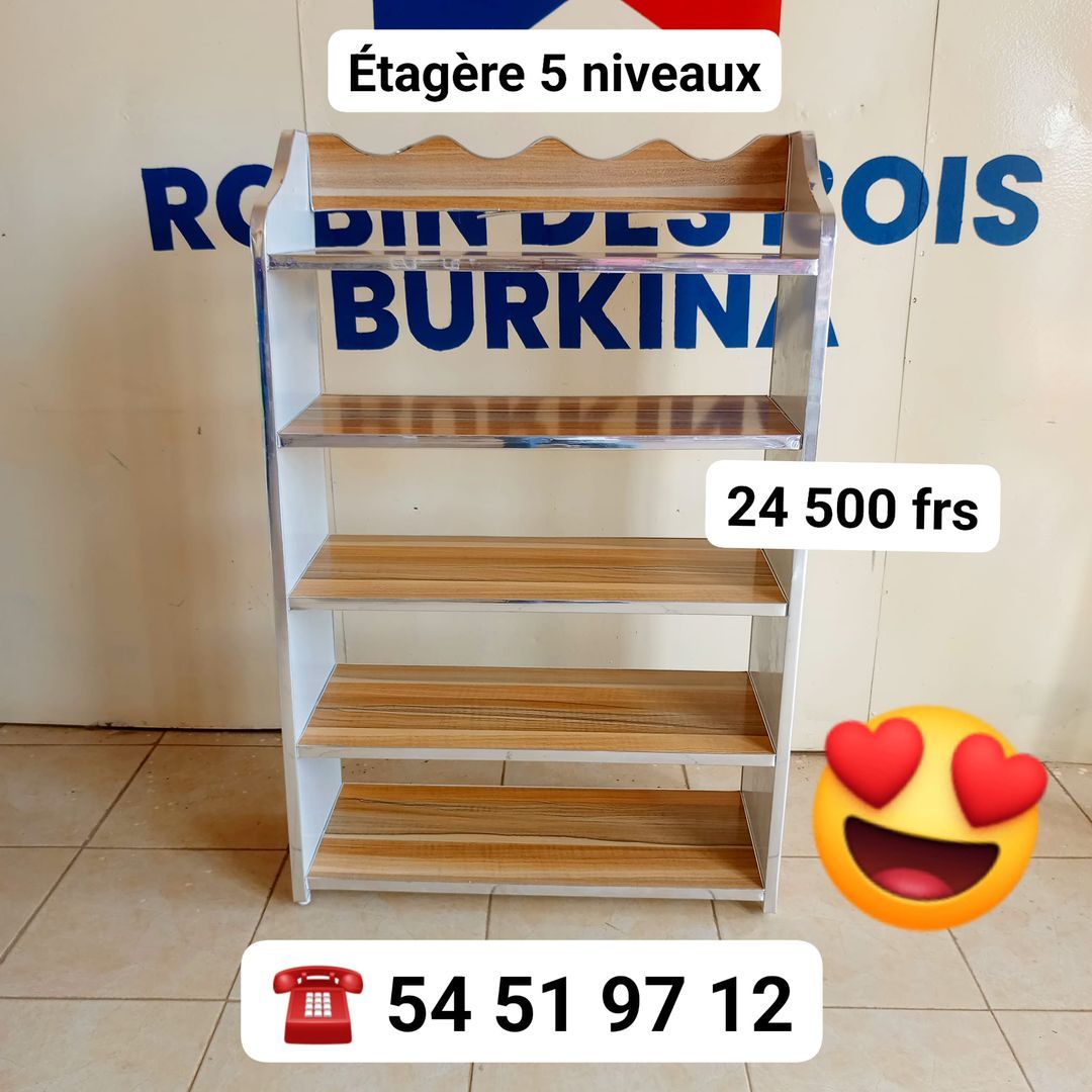 Étagère 5 niveaux en bois_0