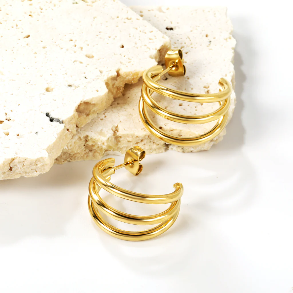 Luxe Loops Earrings - 18k Gold_1