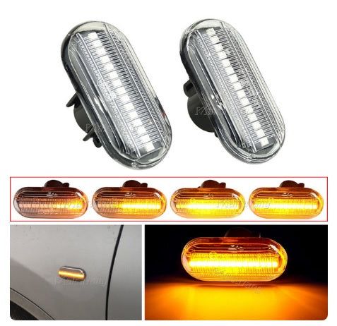 Smart Sequential Flashing LED Turn Signal Side Marker Light for Renault_0