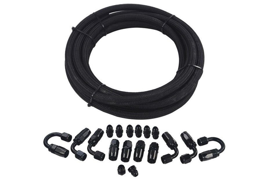 Premium AN6 Black Racing Hose Fuel Oil Line Kit for Racing Enthusiasts_0