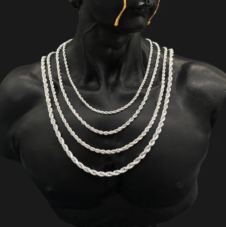 Real 10K 14k 3-6MM  Rope Chain  (MEN) _3