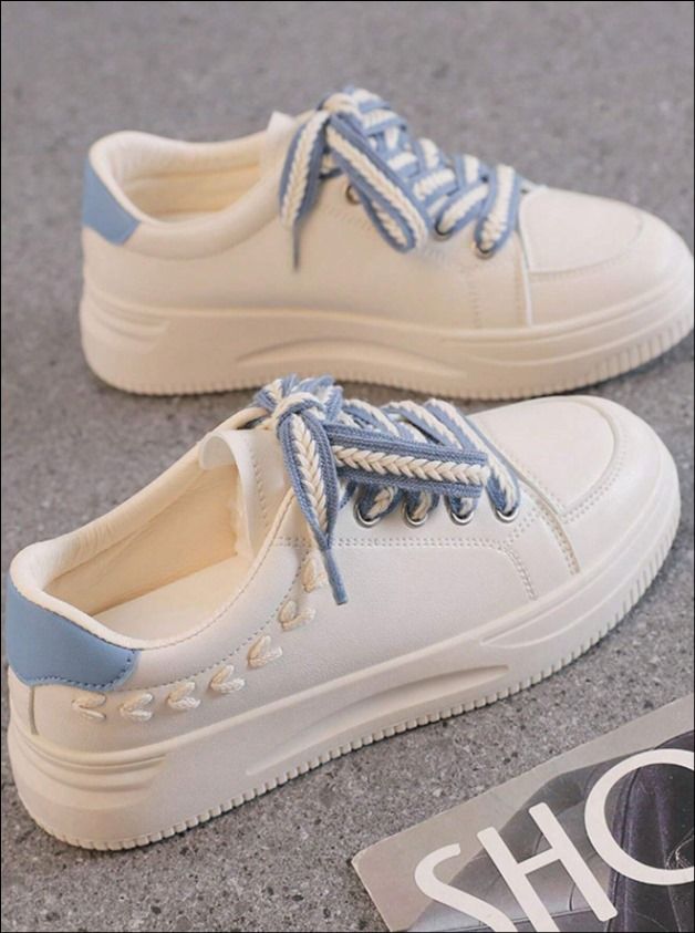 Korean Style Women's White Sneakers_3