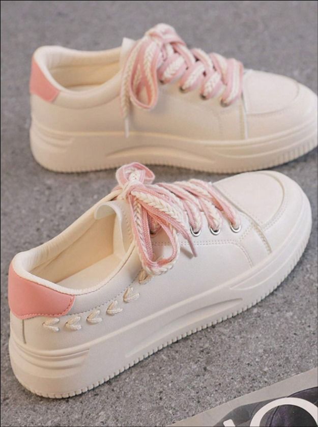 Korean Style Women's White Sneakers_5