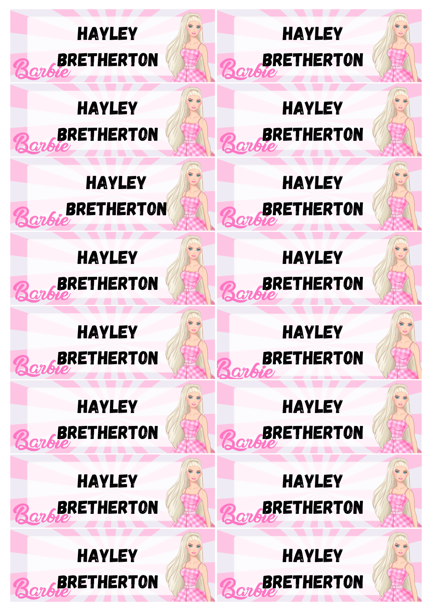 Pre School Stationery 80 labels _2