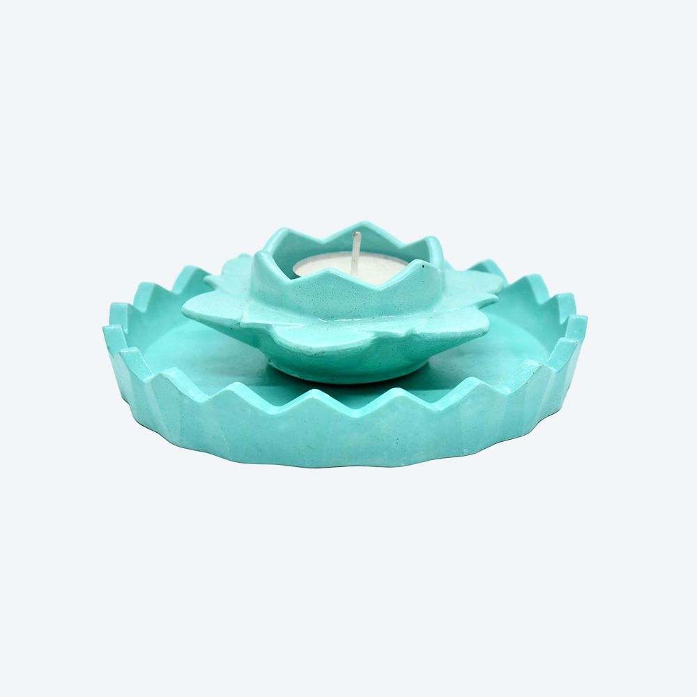 Petal Radiance Candle Stand with Tray_0