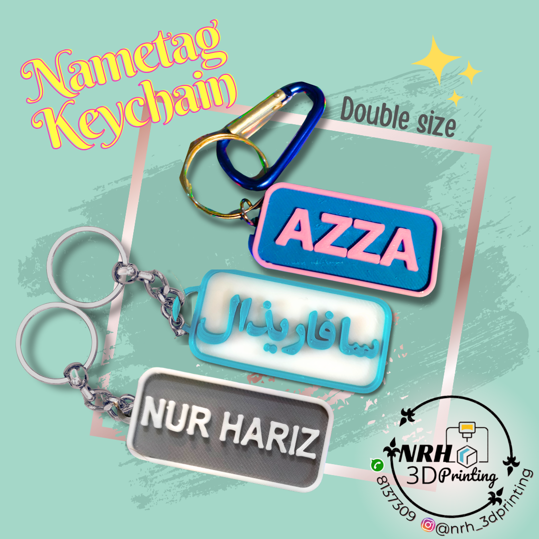 Double Size Nametag Keychain_1