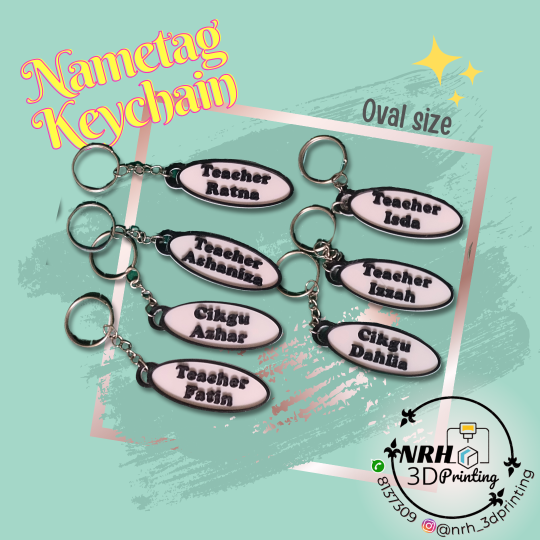 Oval Nametag Keychain_1