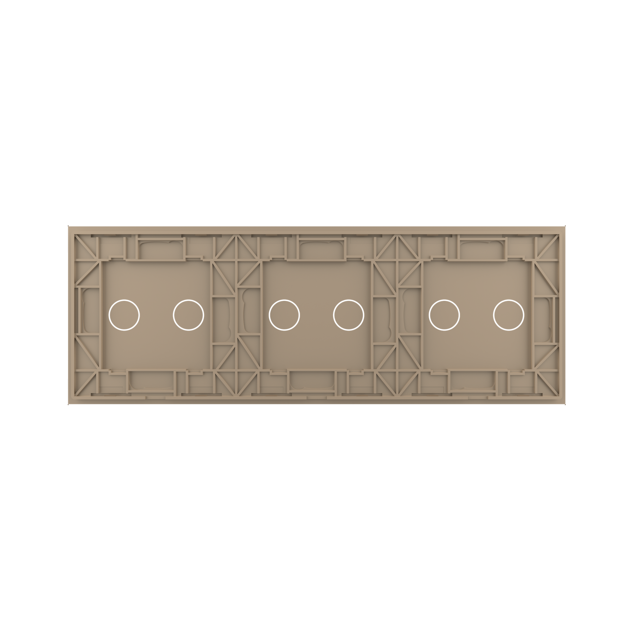 Panneau triple 6 commandes doré_3