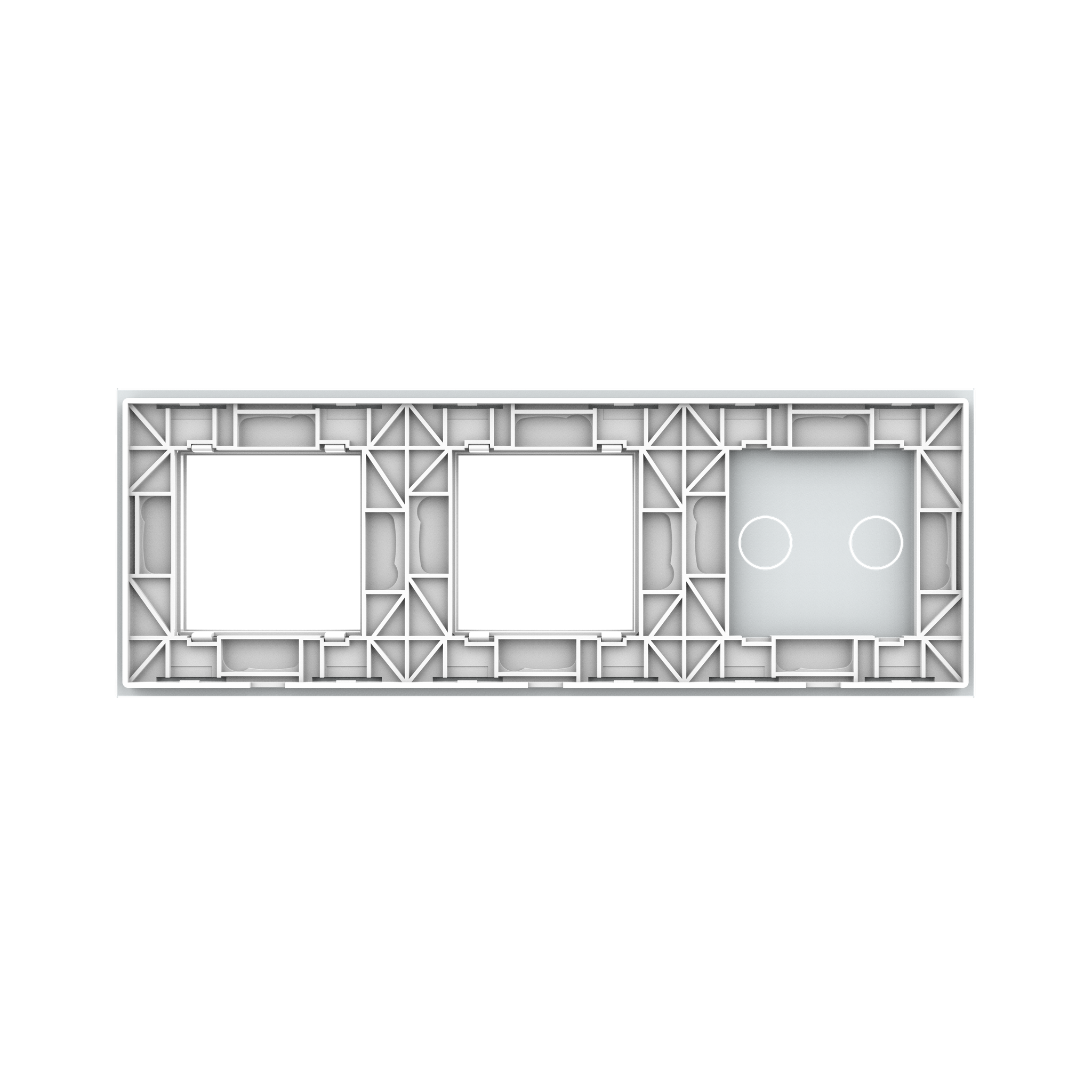 Panneau triple 2 commandes + 2 cases blanc_3