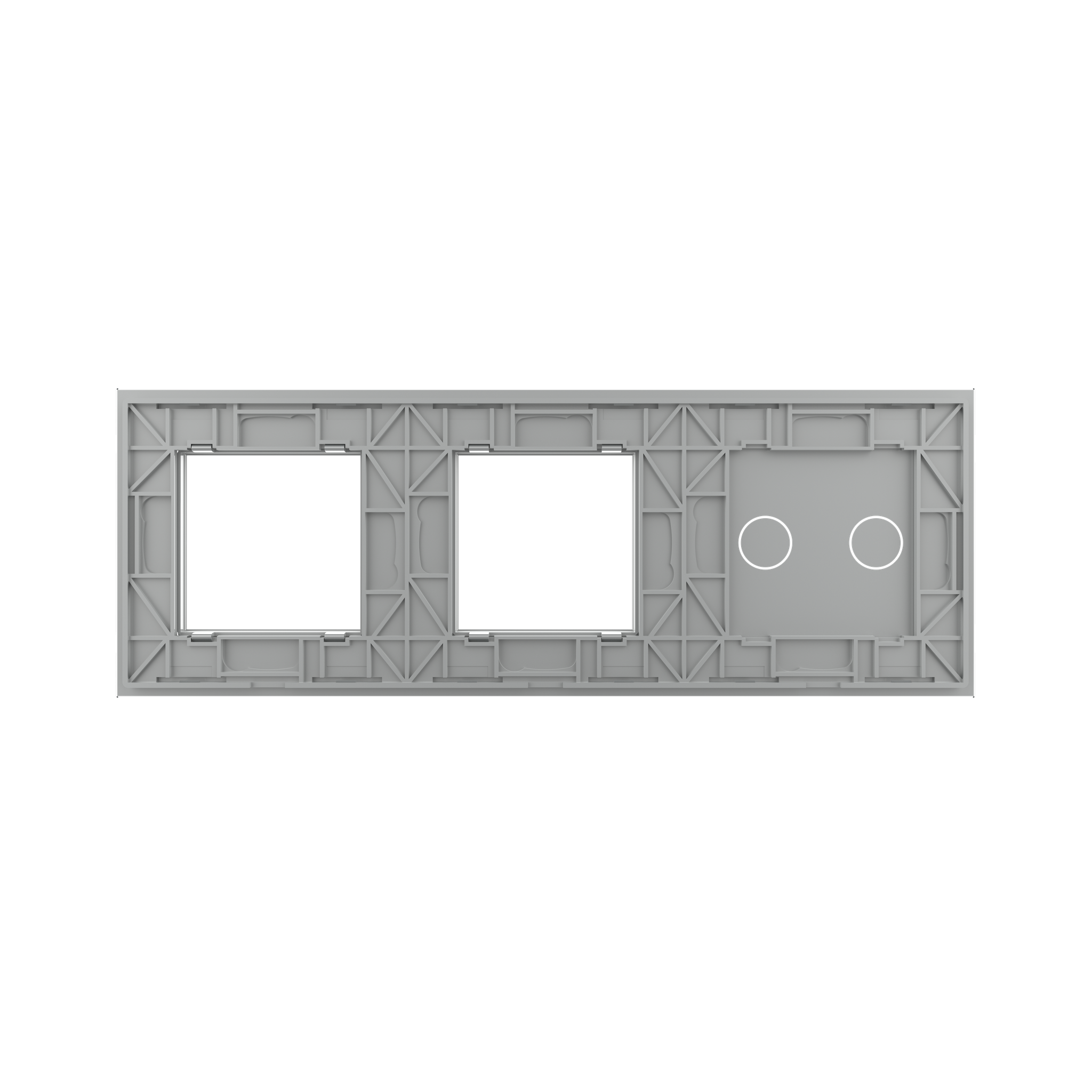 Panneau triple 2 commandes + 2 cases gris_3