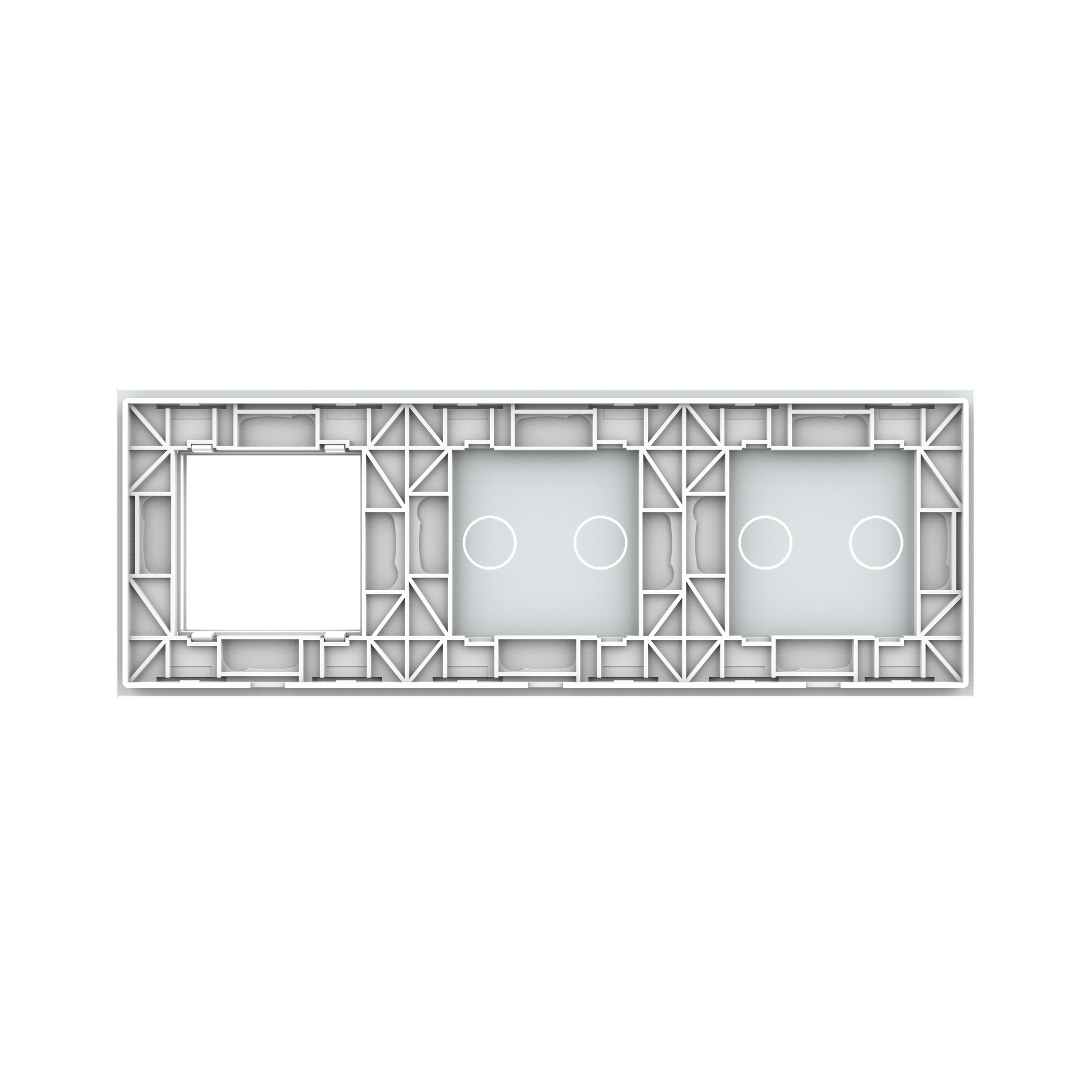 Panneau triple 4 commandes + 1 case gris_3