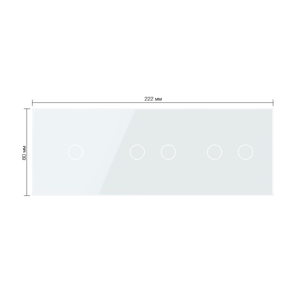 Panneau triple 5 commandes blanc_2