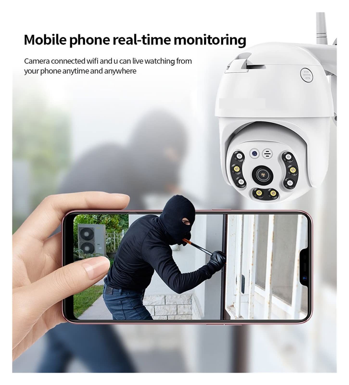 Security Camera Outdoor WiFi Security Camera 1080P & 3MP Auto Tracking Surveillance Wireless Camera CCTV White Light Security Camera_5