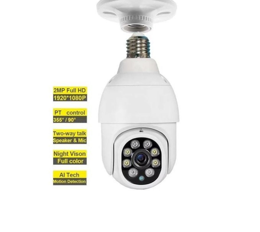 PANAROMIC WIRELESS IP WIFI SMART  CCTV BULB CAMERA 1080P _5