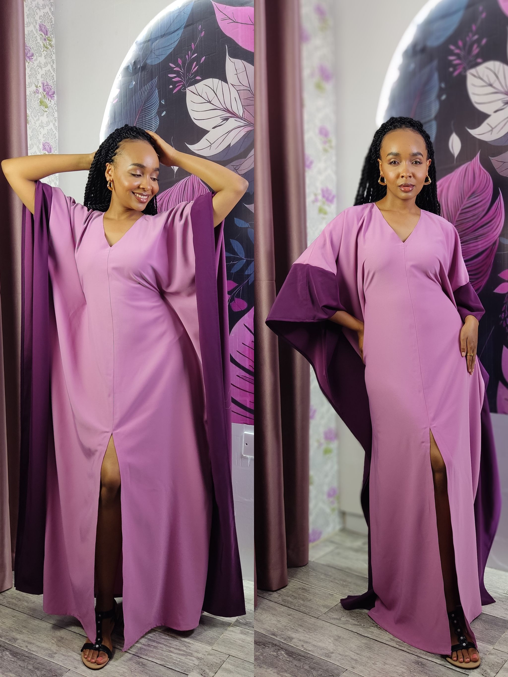 Rose Purple Kaftan _2