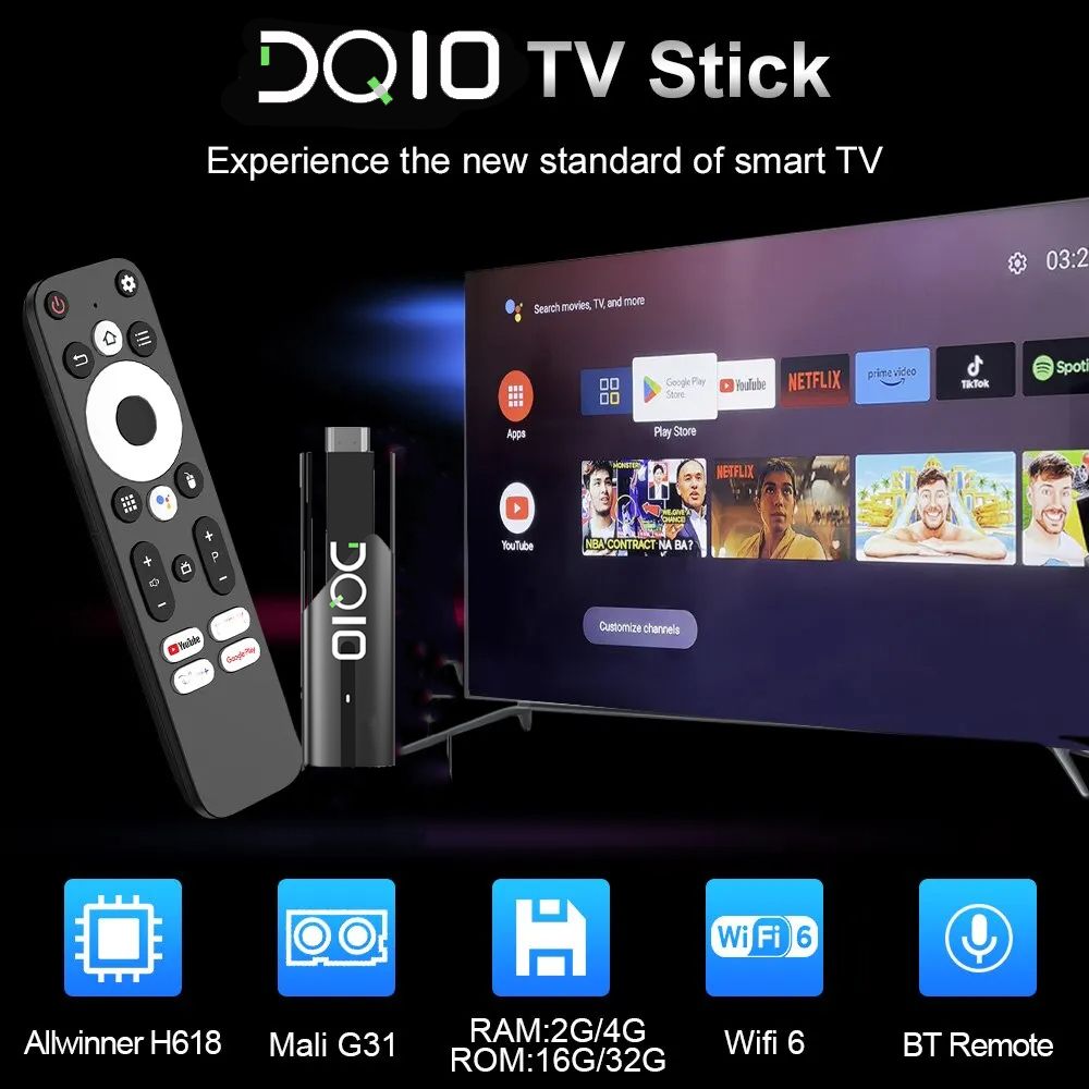 TV stick lemfo Dq10 8k Android TV 2/32GB NETFLIX DISNEY PRIME_7