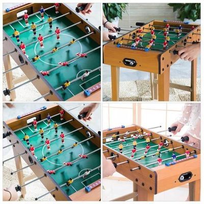 Jeu de Table Baby-Foot pour Enfant en Bois, Mini Baby foot avec 2 Panneaux de Score et 2 balles Bois, 60.5*54.5*30.5cm_1