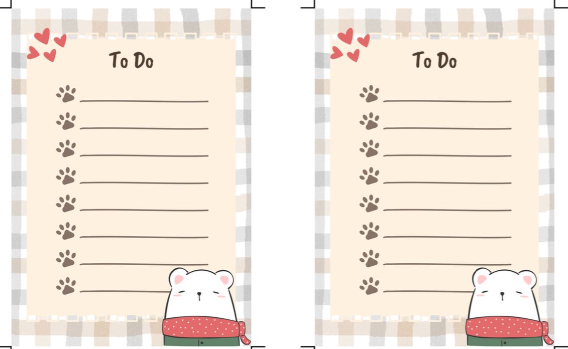 Bear’s 🐾 Paw Notepad A6 (30sheets)_0