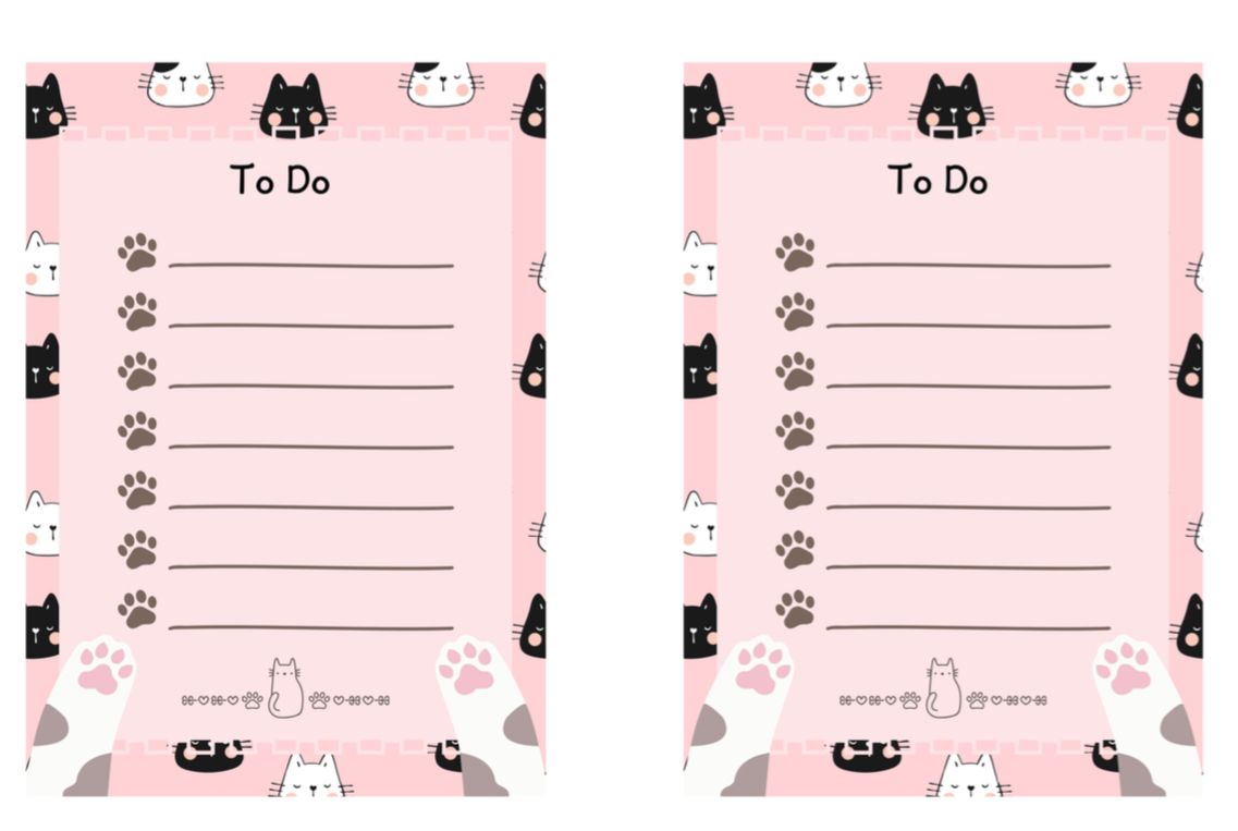 Black and white Cat Notepad 30 sheets A6 (4.1 x 5.8 ) _0