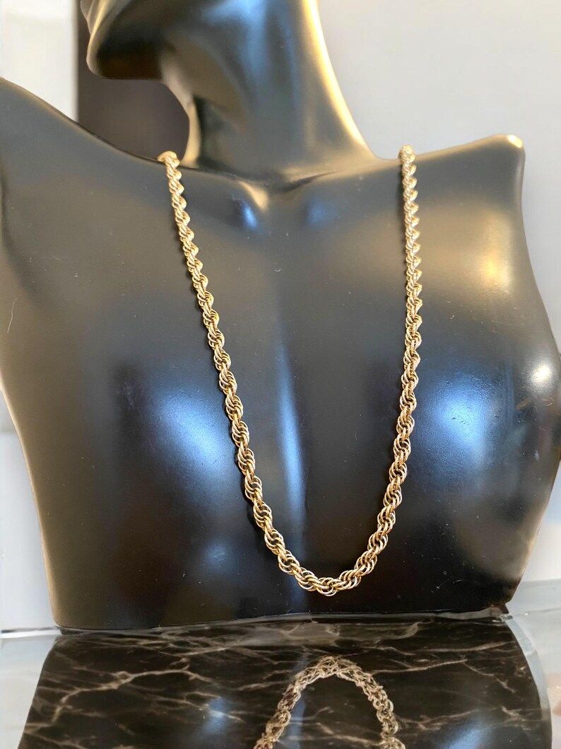 Real 10k 14k 18k White Gold Rope Chain_1