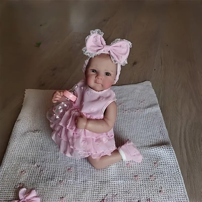 48CM Bettie Full Body Vinyl Girl Doll With Painted Hair 3D Painted Skin Handmade Soft Touch Feeling Lifelike Realistic Baby Reborn Doll _0