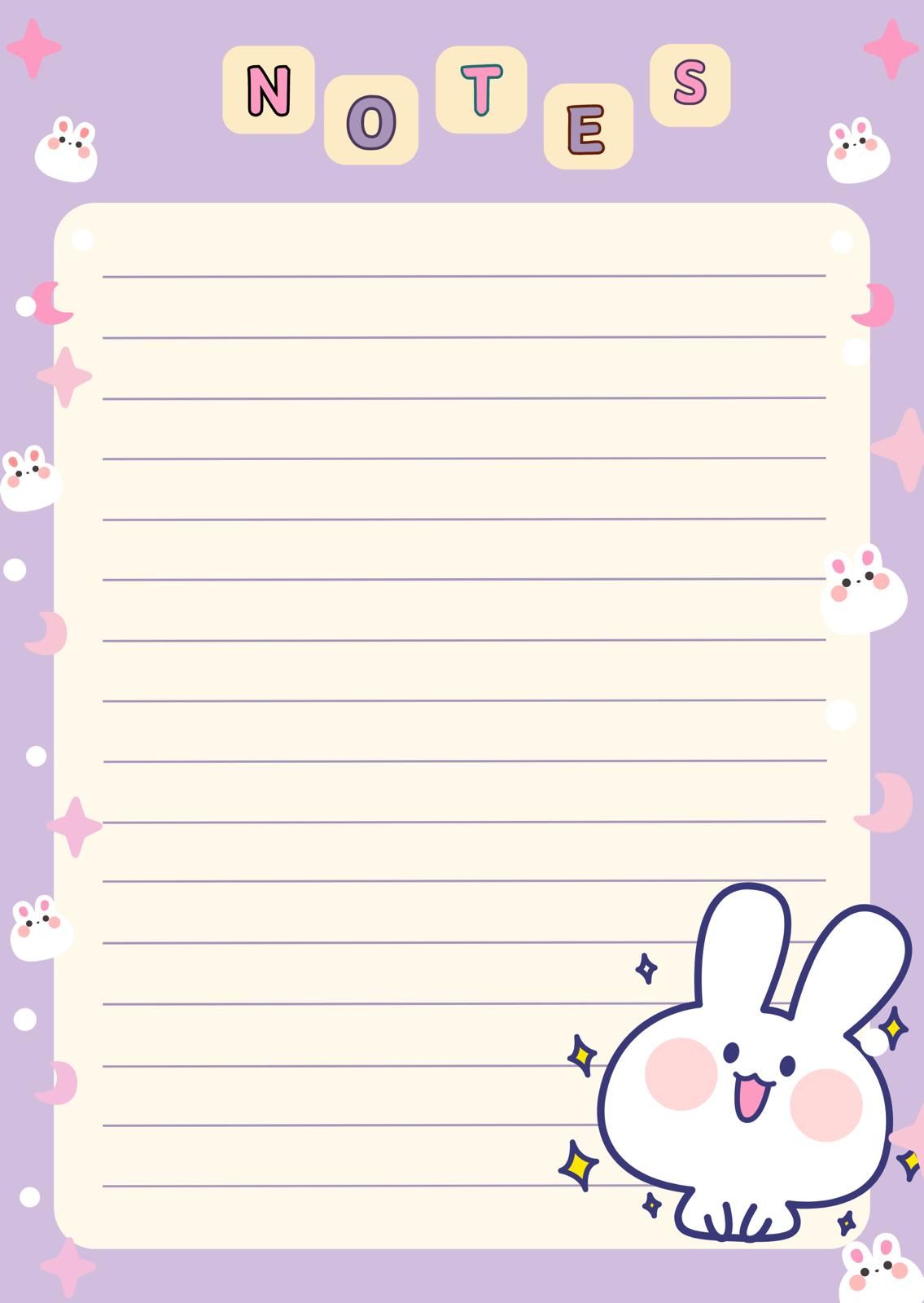 The Bunny Chloe Notepad A6 4.1 x 5.8 inches (30 sheets)- notes _0