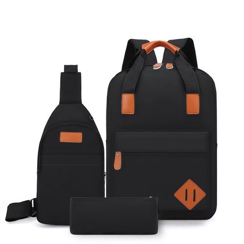 3 PCS Men Bags Backpacks School Bags Laptop Bags Satchel_0