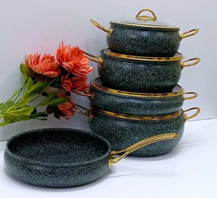 9PCS GRANITE COATING KITCHEN COOKWARE SET_1