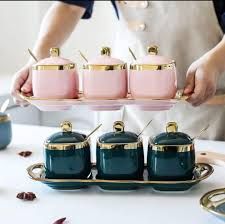 Sugar ceramic dishes set _2