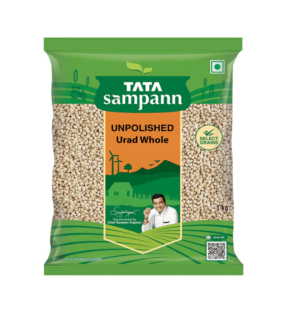 Tata Urad Dal 1 kg (Mash, Uddipappu)_0