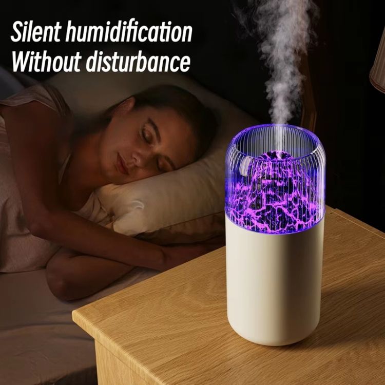 USB Air Humidifier Household Colorful Ambient Lights Large Fog Volume Car Misting Humidifier(White)_5