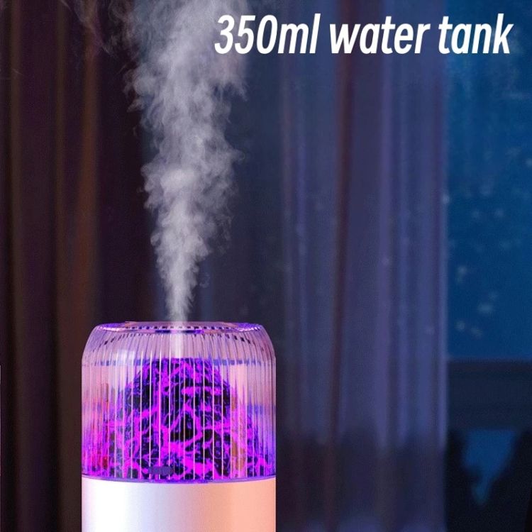 USB Air Humidifier Household Colorful Ambient Lights Large Fog Volume Car Misting Humidifier(White)_9