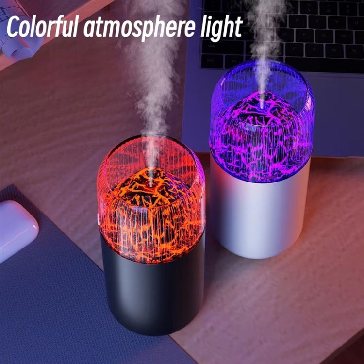 USB Air Humidifier Household Colorful Ambient Lights Large Fog Volume Car Misting Humidifier(White)_4