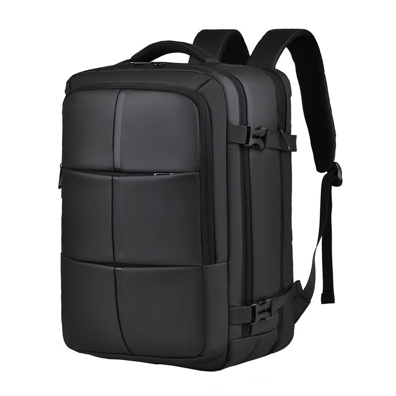 WEIXIER B724 Business Large Capacity Double-Shoulder Commuter Computer Bag Expandable Travel Backpack(Black)_0