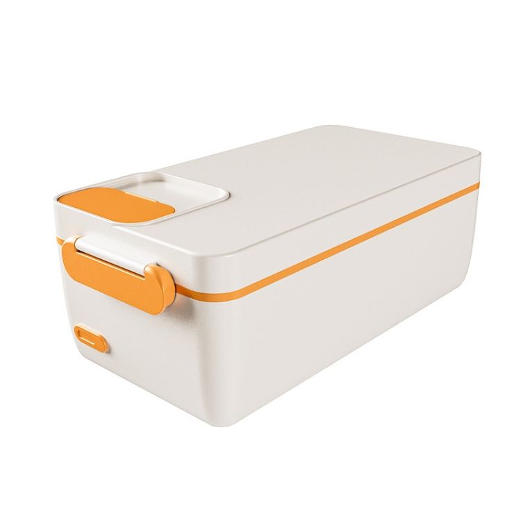 1000ml Wireless Heating Lunch Box USB Rechargeable Bento Box English Version Yellow_0