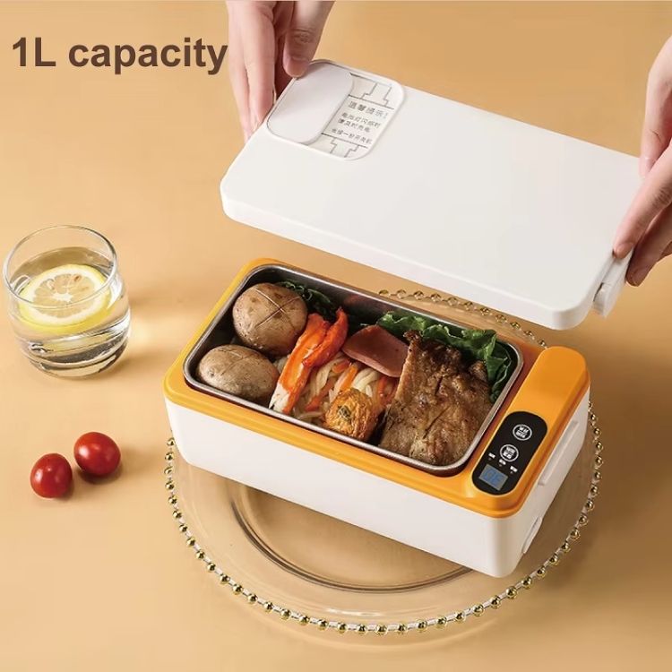 1000ml Wireless Heating Lunch Box USB Rechargeable Bento Box English Version Yellow_3